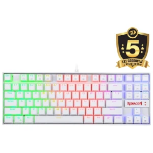 REDRAGON K552 KUMARA RGB GAMING MEHANSKA ŽIČNA TIPKOVNICA BELA - RDEČA STIKALA