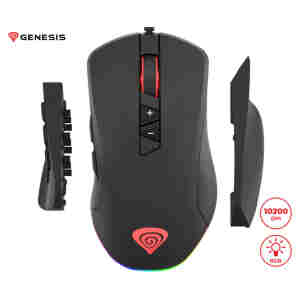 Miš Genesis Žična Xenon 770 gaming črna 10200DPI RGB LED osvetlitev (MOUSE-GEN-XEN770)