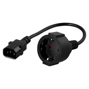 UPS napajalni adapter 220 IEC 320 C14 - SCHUKO (Ž) 0,20m črn POWERWALKER (91015003)