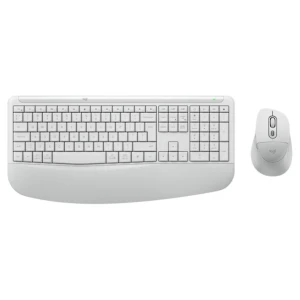 Tipkovnica in miš Logitech brezžična + Bluetooth MK880 Signature Comfort Plus bela SLO gravura (920-014033)