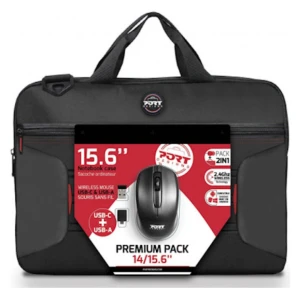 Torba za notesnik 39,6 cm (15,6") Port Premium Pack + WL miška črna (501873)