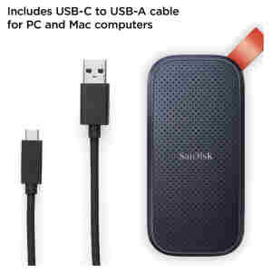 Prenosni disk SSD 2TB USB-C Sandisk Portable 800MB/s - (SDSSDE30-2T00-G26)