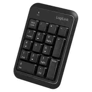 Tipkovnica LogiLink numerična, 17 gumbov brezžična Bluetooth V5.1 črna (ID0201)