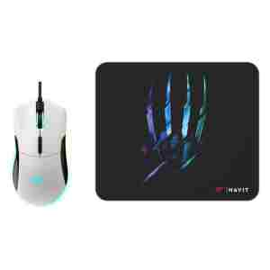 HAVIT komplet gaming miška MS1037CM + podloga