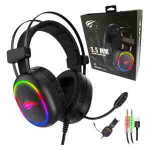 HAVIT Gamenote RGB LED slušalke z mikrofonom HV-H2016d