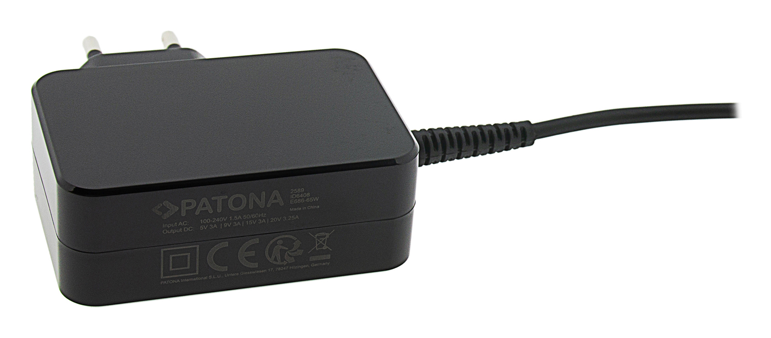 PATONA 65W PD napajalnik 5V/3A 9V/3A 15V/3A 20V/3,25A USB-C - slika 4