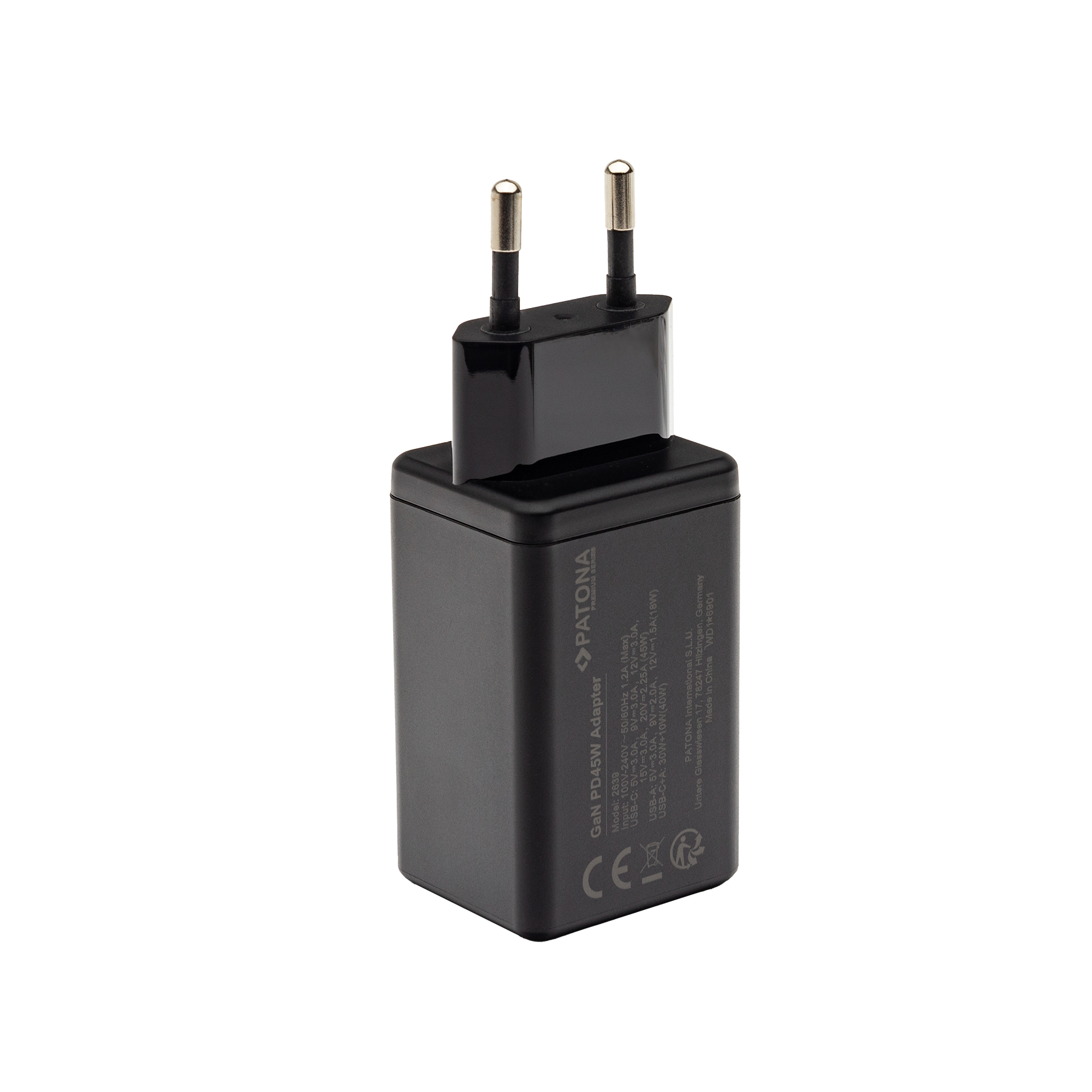 PATONA Premium GaN PD45W Adapter 1xUSB-C 1xUSB-A PD3.0 QC3.0 - slika 3