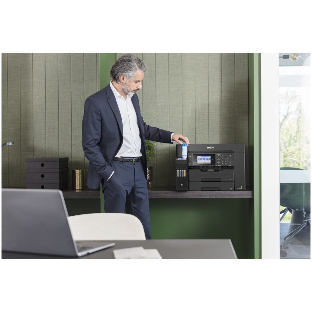 Tiskalnik multifunkcijski brizgalni barvni Epson EcoTank Office Pro A3 15160 A3 duplex tisk duplex skeniranje faks USB LAN WiFi 25ppm (C11CH71402) - slika 2