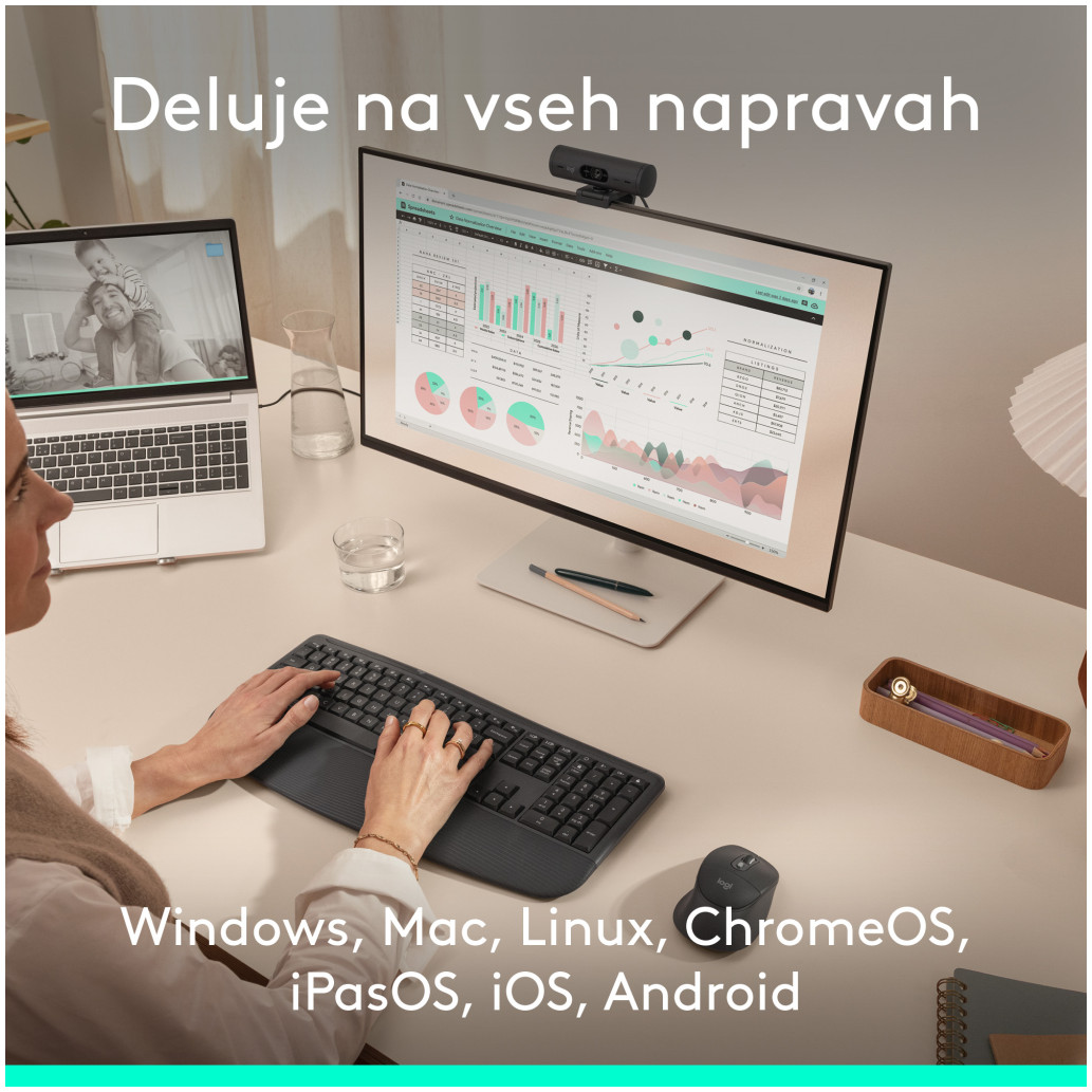 Miš brezžična + Bluetooth Logitech Signature Comfort Plus M850 L velikost grafitna (910-007715) - slika 4