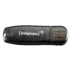 Spominski ključek 16GB USB 2.0 Intenso Rainbow Line 28MB/s 6,5MB/s - plastičen/s pokrovčkom/črn (3502470)