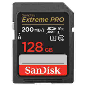 Spominska kartica SDXC 128GB Sandisk Extreme Extreme Pro 200MB/s/90MB/s U3 V30 UHS-I (SDSDXXD-128G-GN4IN)