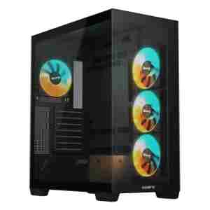 Gigabyte C500 PANORAMIC STEALTH ICE USB-C USB 3.2 Gen2 ATX ARGB osvetljeno ohišje, črno
